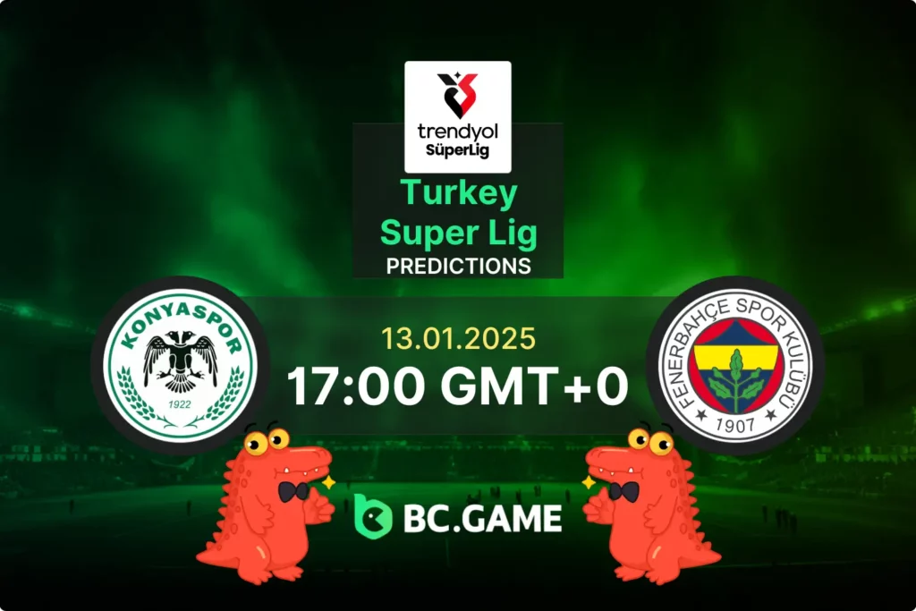 Konyaspor vs Fenerbahce (2:3): Turkish Super Lig 13/01/2025