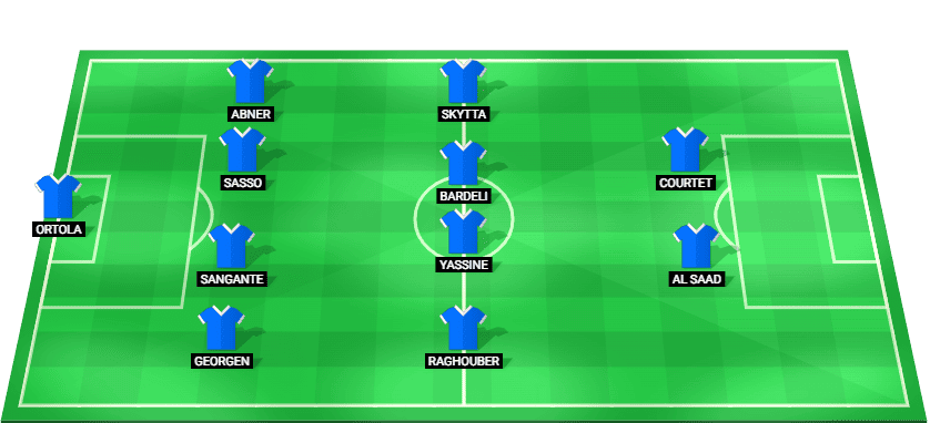 Possible starting lineup for Dunkerque in the game against Brest at Coupe de France 2025.