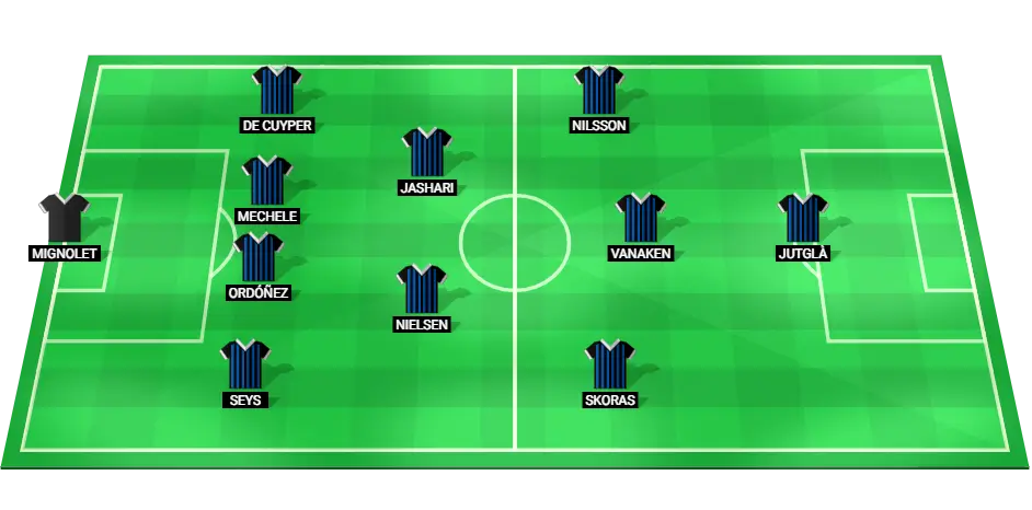 Predicted football lineup for Club Brugge for their Jupiler Pro League clash with KAA Gent.