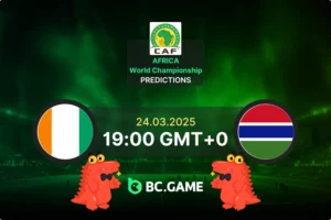 Ivory Coast vs Gambia Prediction, Odds, Betting Tips – World Championship Qualification 24/03/2025