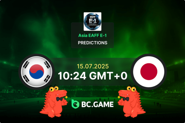 দক্ষিণ কোরিয়া বনাম জাপান ভবিষ্যদ্বাণী, সম্ভাবনা, বাজির টিপস – এশিয়া EAFF E-1 ফুটবল চ্যাম্পিয়নশিপ ১৫/০৭/২০২৫