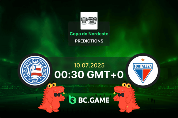 Bahia vs Fortaleza (2:1): Copa do Nordeste 10/07/2025