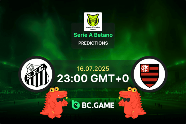 Santos vs Flamengo RJ (1:0): Brazil Serie A Betano 16/07/2025