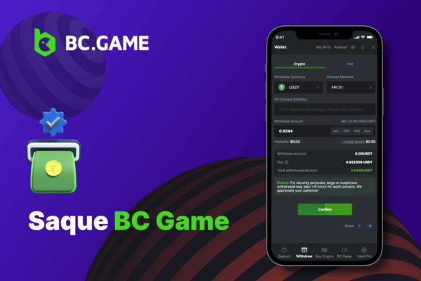 Saque BC Game: Instrucciones paso a paso