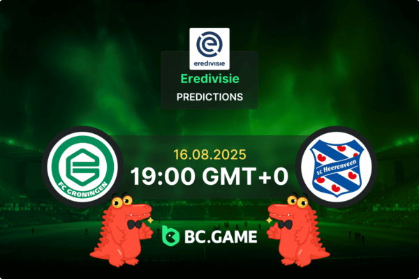 Groningen vs Heerenveen Pronóstico: probabilidades y consejos de apuestas – Eredivisie 16/08/2025