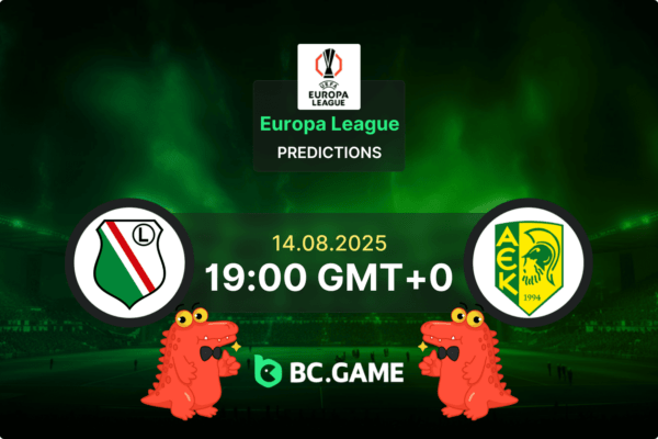 Легия — АЕК Ларнака: прогноз, коэффициенты, советы по ставкам — Лига Европы 14.08.2025