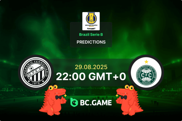 Operario-PR vs Coritiba (1:0): Brazil Serie B 29/08/2025