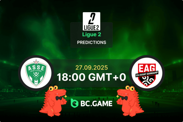St Etienne vs Guingamp Pronóstico: cuotas y consejos de apuestas – Liga 2 27/09/2025