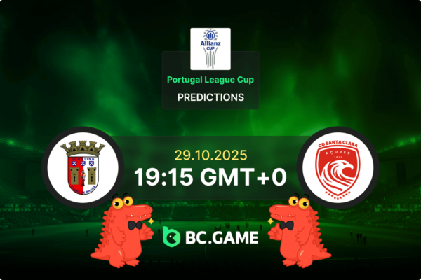 Брага — Санта-Клара: Прогноз, коэффициенты, советы по ставкам на матч — Кубок лиги Португалии, 29 октября 2025 г.