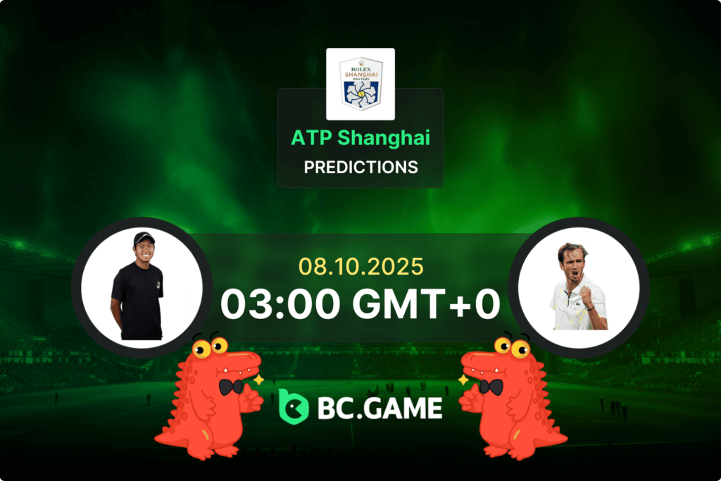 Match prediction for the Tien vs Medvedev game at Shanghai Masters 2025
