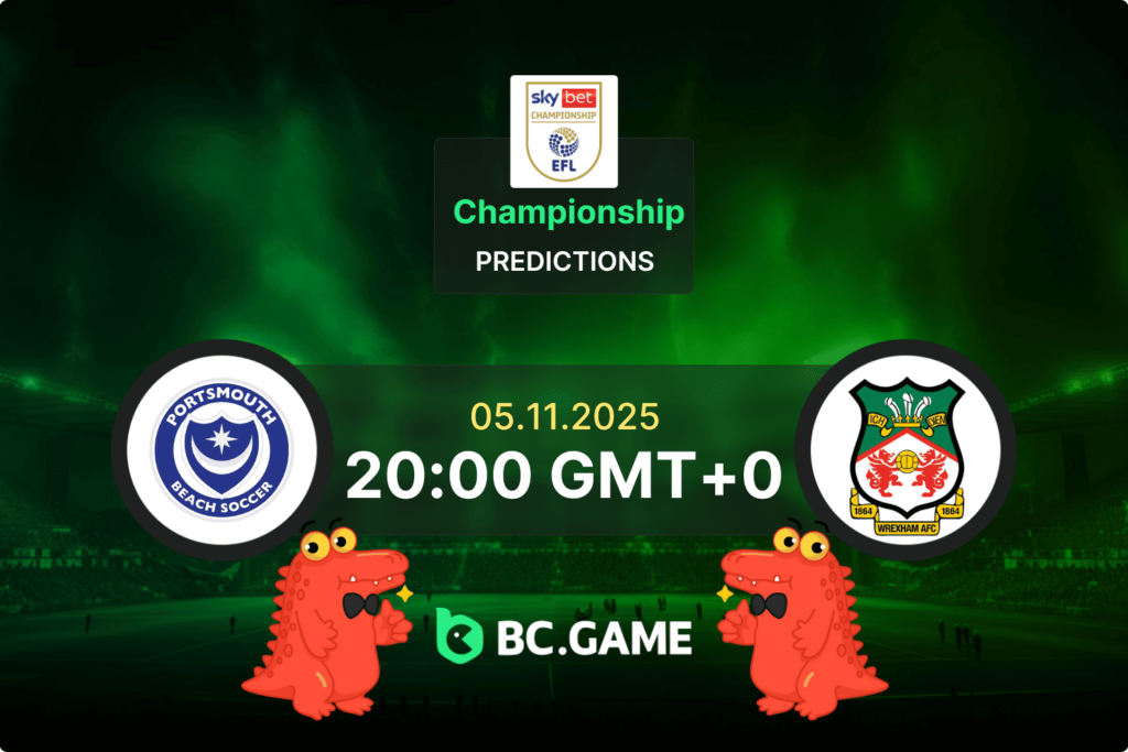 Match prediction for the Portsmouth vs Wrexham game at Championship 2025