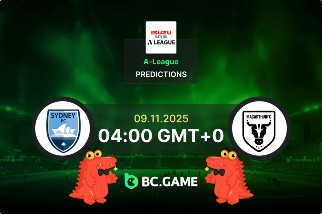 Match prediction for the Sydney FC vs Macarthur FC game at A-League 2025