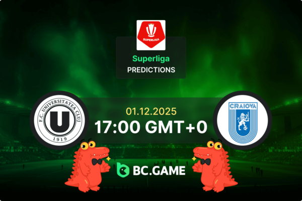 U. Cluj vs Universitatea Craiova (0:0): Romania Superliga 01/12/2025