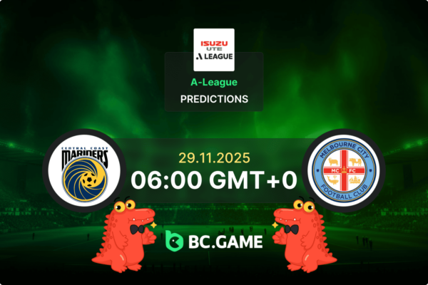 Central Coast Mariners vs Melbourne City (0:0): A-League 29/11/2025