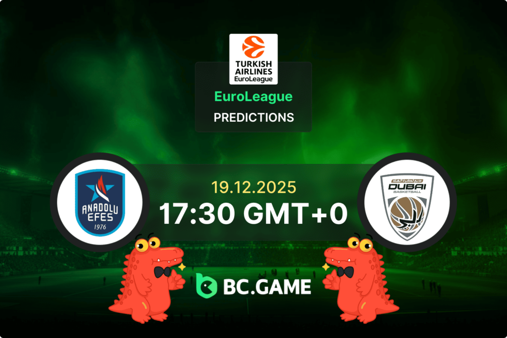 Match prediction for the Anadolu Efes vs Dubai game at EuroLeague 2025