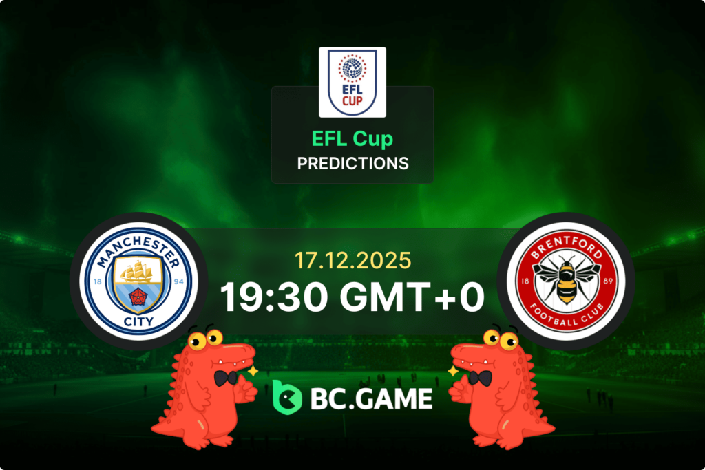 Manchester City vs Brentford match prediction for the EFL Cup quarter-final on 17 December 2025