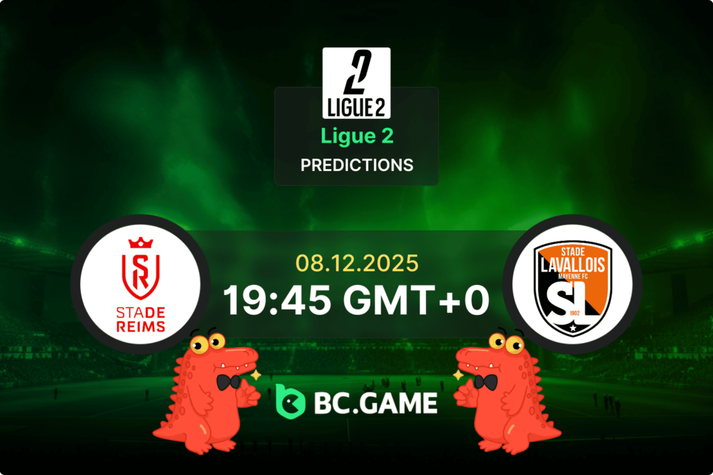 Match prediction for the Reims vs Laval game at France Ligue 2, 08 December 2025