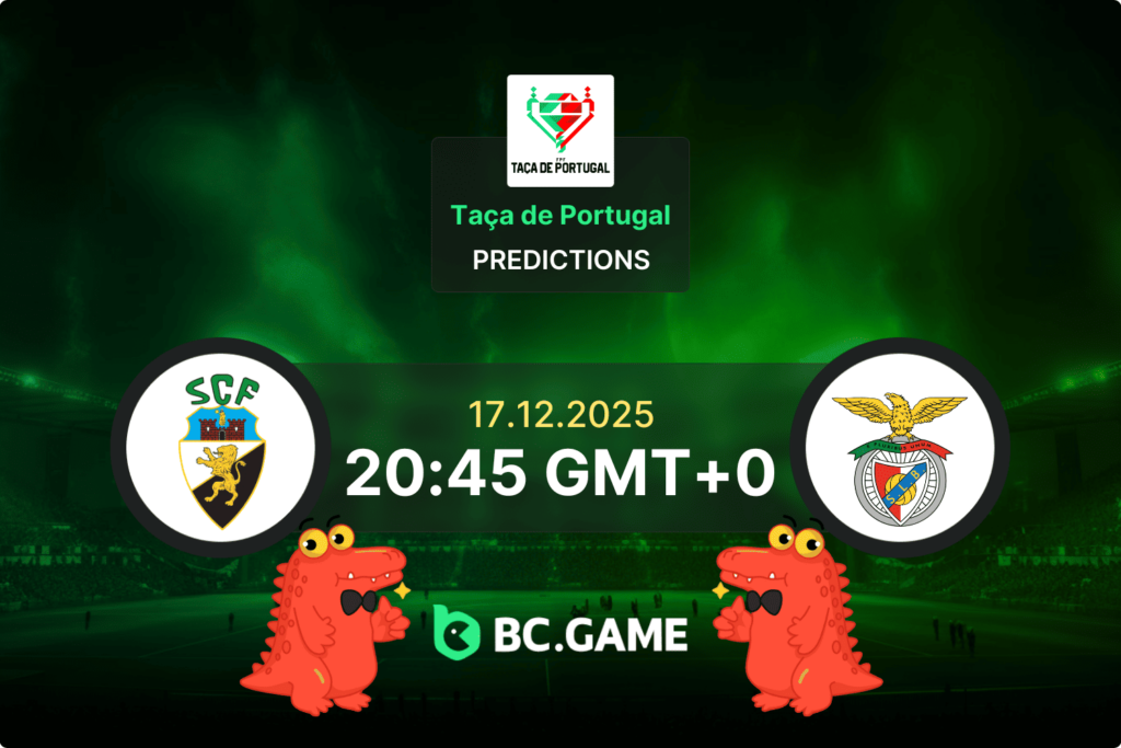 Match prediction for the SC Farense vs Benfica game at Taça de Portugal 2025