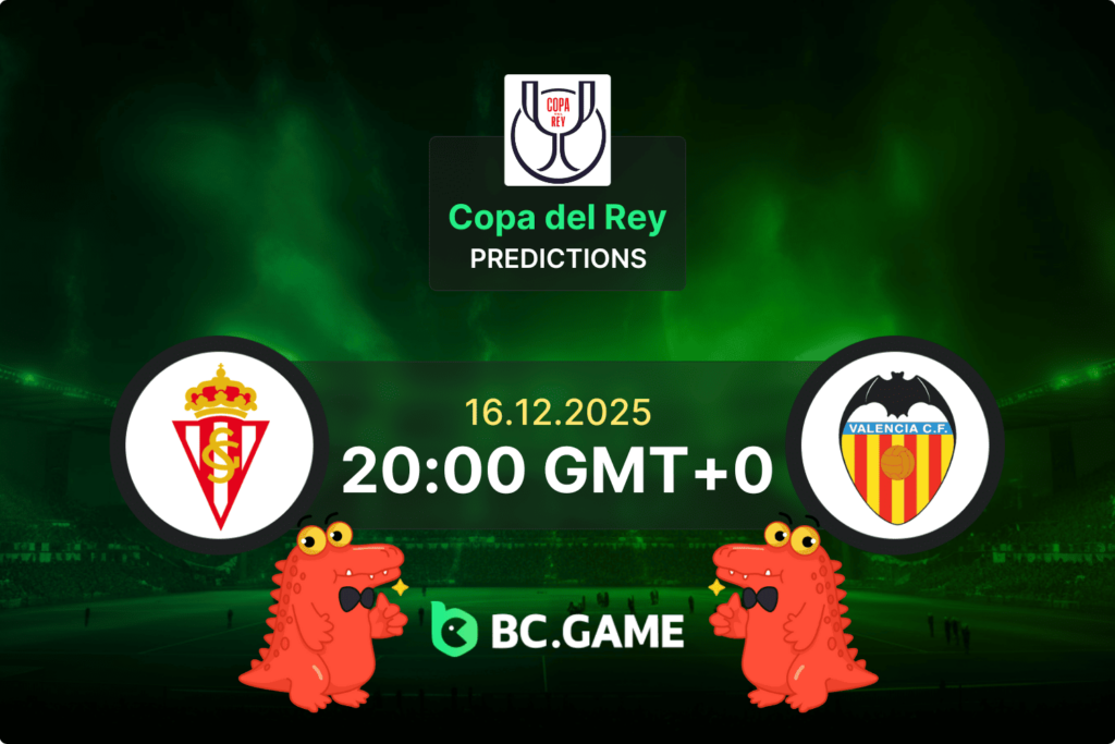 Match prediction for the Sporting Gijón vs Valencia game at Copa del Rey 2025