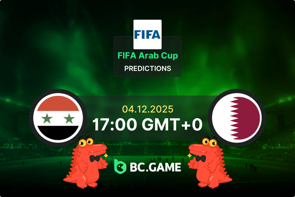 Match prediction for the Syria vs Qatar game at FIFA Arab Cup 2025
