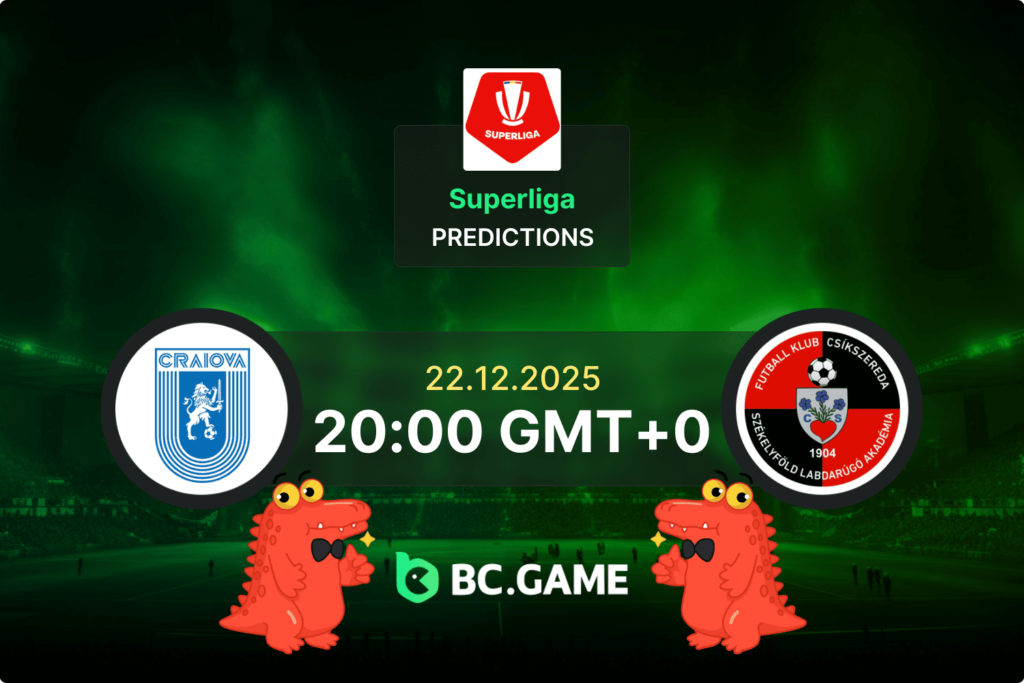 Match prediction for the Universitatea Craiova vs Csikszereda Miercurea Ciuc game at Romanian Superliga 2025