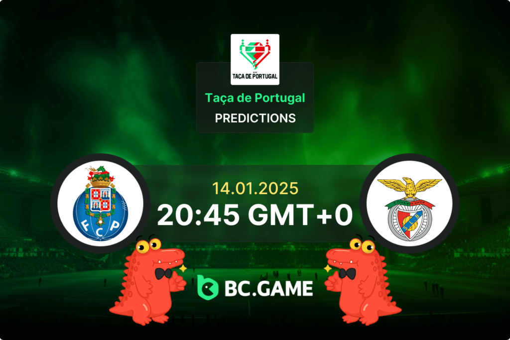 Match prediction for the FC Porto vs Benfica game at Taça de Portugal 14/01/2026