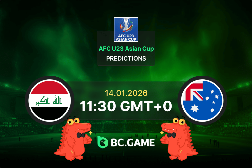 Match prediction for the Iraq U23 vs Australia U23 game at AFC U23 Asian Cup 2026