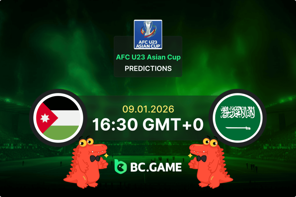 Match prediction for the Jordan U23 vs Saudi Arabia U23 game at AFC Asian Cup U23 09/01/2026.