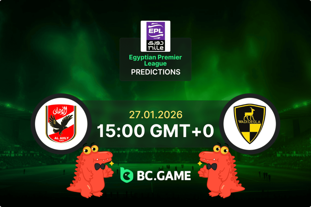 Match prediction for the Al Ahly vs Wadi Degla game – Egyptian Premier League 27 January 2026