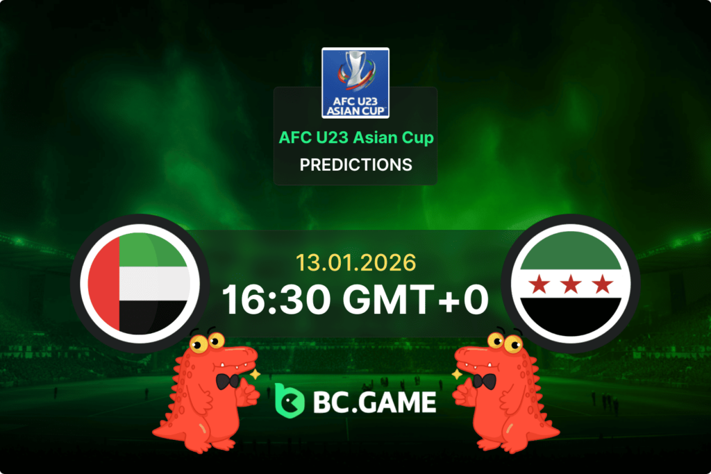Match prediction for the United Arab Emirates U23 vs Syria U23 game at AFC U23 Asian Cup 2026