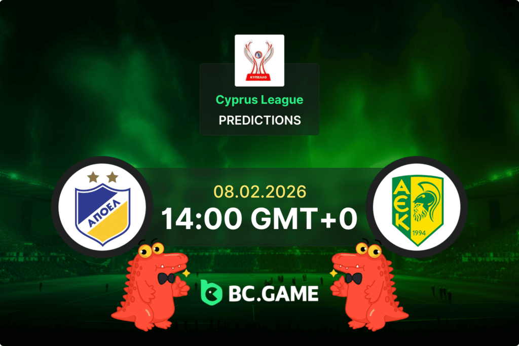Match prediction for the APOEL vs AEK Larnaca game at Cyprus League 2026