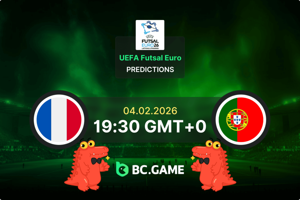 Match prediction for the France vs Portugal game at UEFA Futsal EURO 2026
