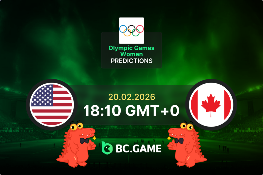 Match prediction for the USA W vs Canada W gold medal game at Milano Cortina 2026 Olympic Winter Games