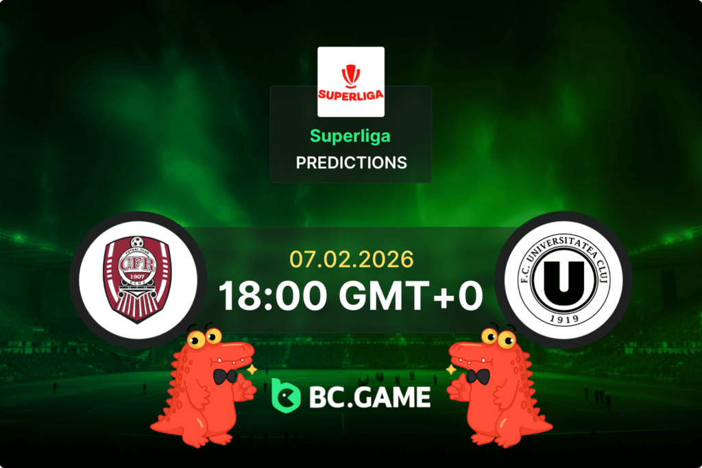 CFR Cluj vs Universitatea Cluj prediction for the Superliga derby match on February 7, 2026