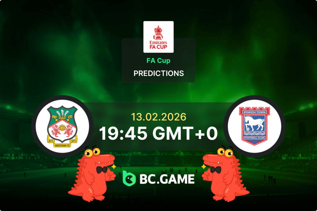 Match prediction for the Wrexham vs Ipswich Town game in FA Cup 2026