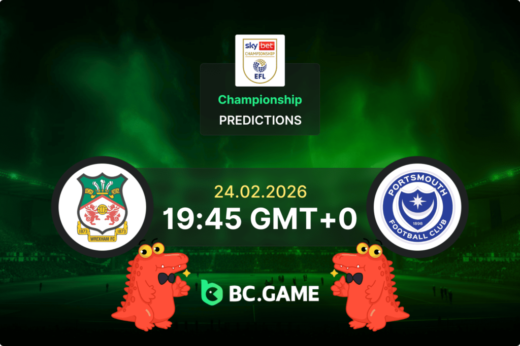Match prediction for the Wrexham vs Portsmouth game in Championship on February 24, 2026