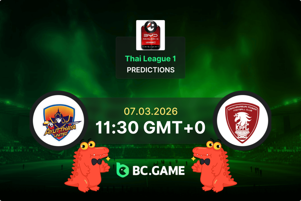 Match prediction for the Ayutthaya Utd vs Kanchanaburi game in Thai League 1 2026.