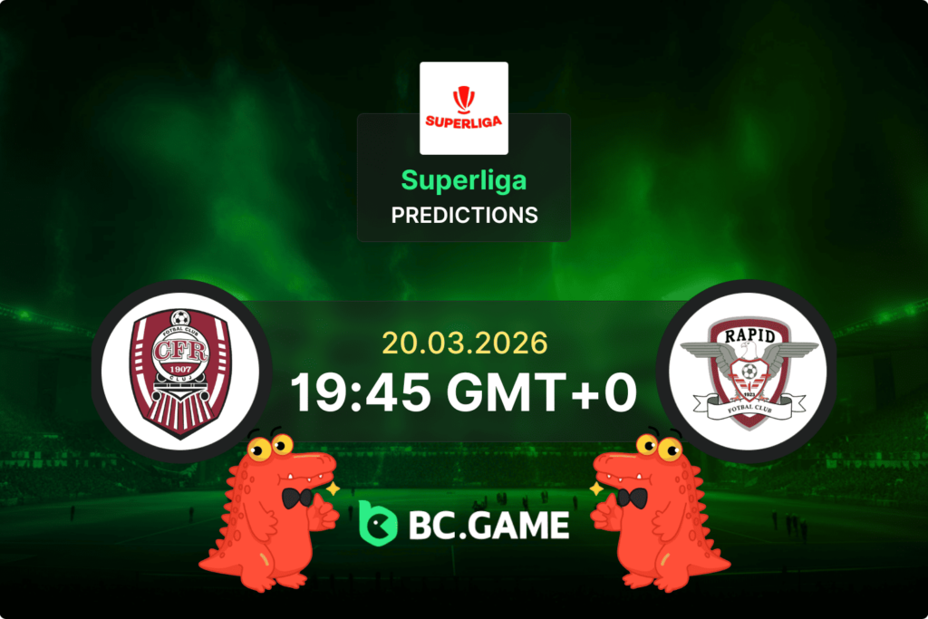 Match prediction for the CFR Cluj vs FC Rapid Bucuresti game at Superliga 2026