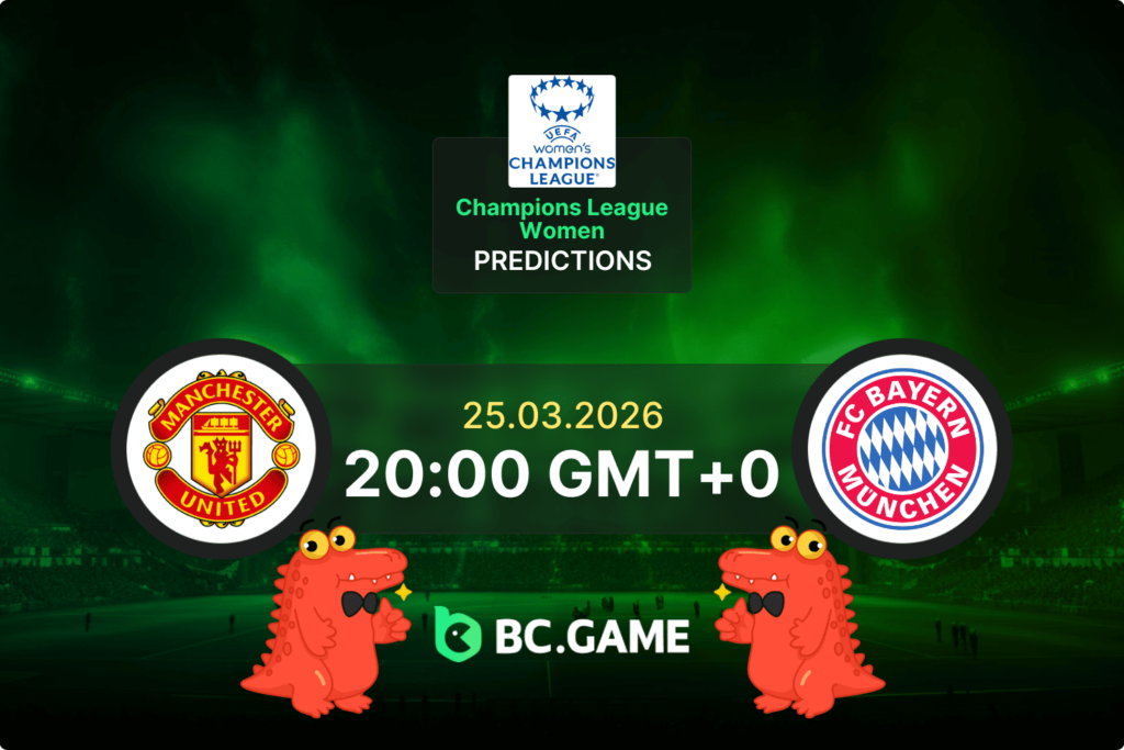Match prediction for the Manchester United W vs Bayern Munich W game at UEFA Women’s Champions League 2026