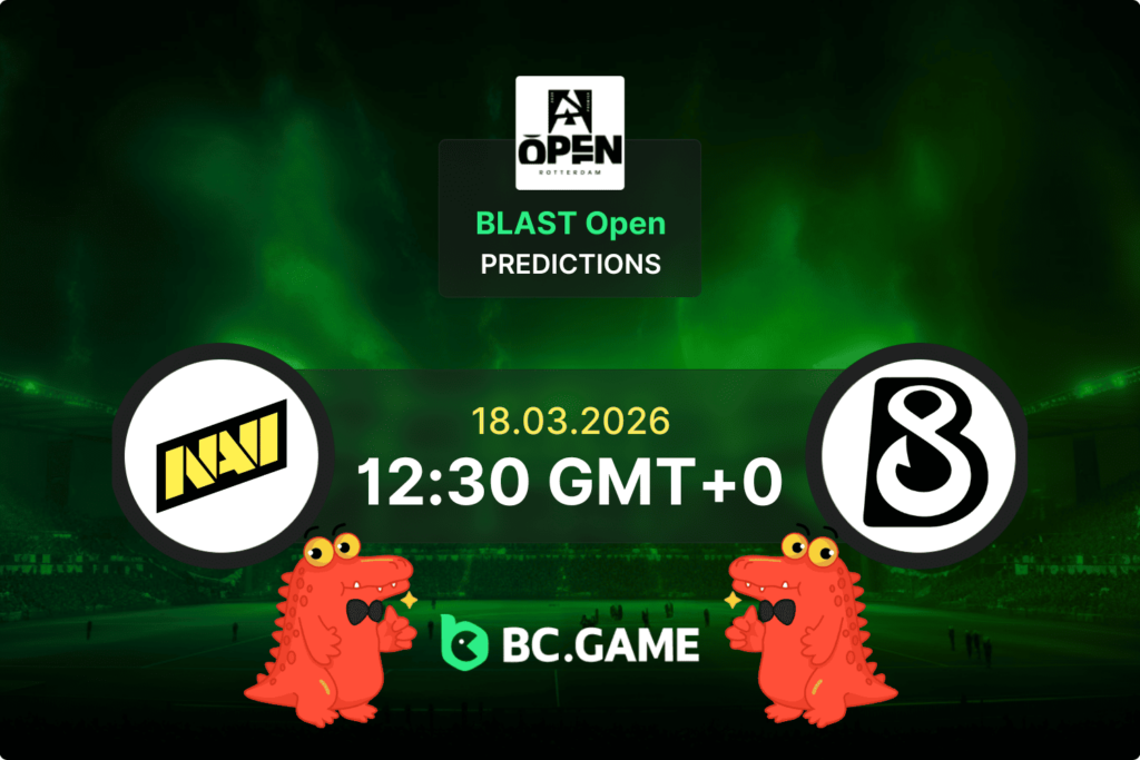 Match prediction for the Natus Vincere vs B8 game at BLAST Open 2026