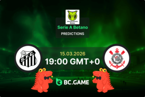 Santos vs Corinthians (1:1): Serie A Betano 15/03/2026