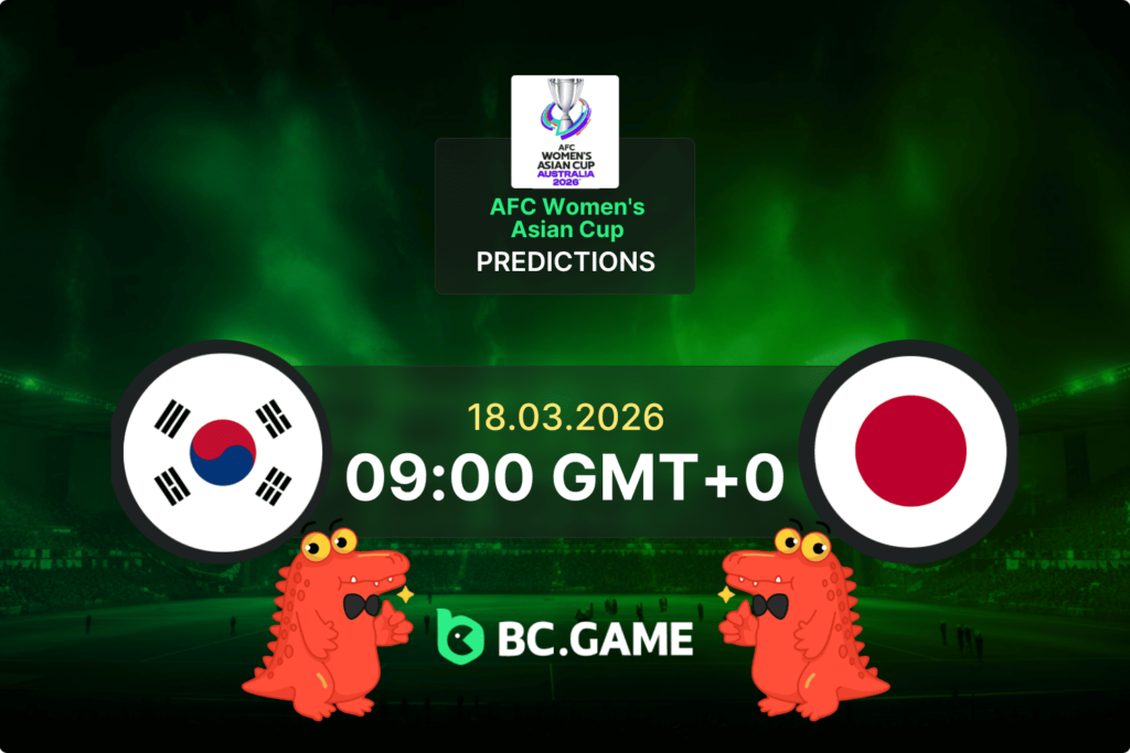 Match prediction for the South Korea W vs Japan W game at AFC Women's Asian Cup 2026