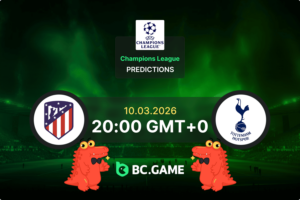 Atlético Madrid vs Tottenham Hotspur Prediction, Odds, Betting Tips – UEFA Champions League 10/03/2026