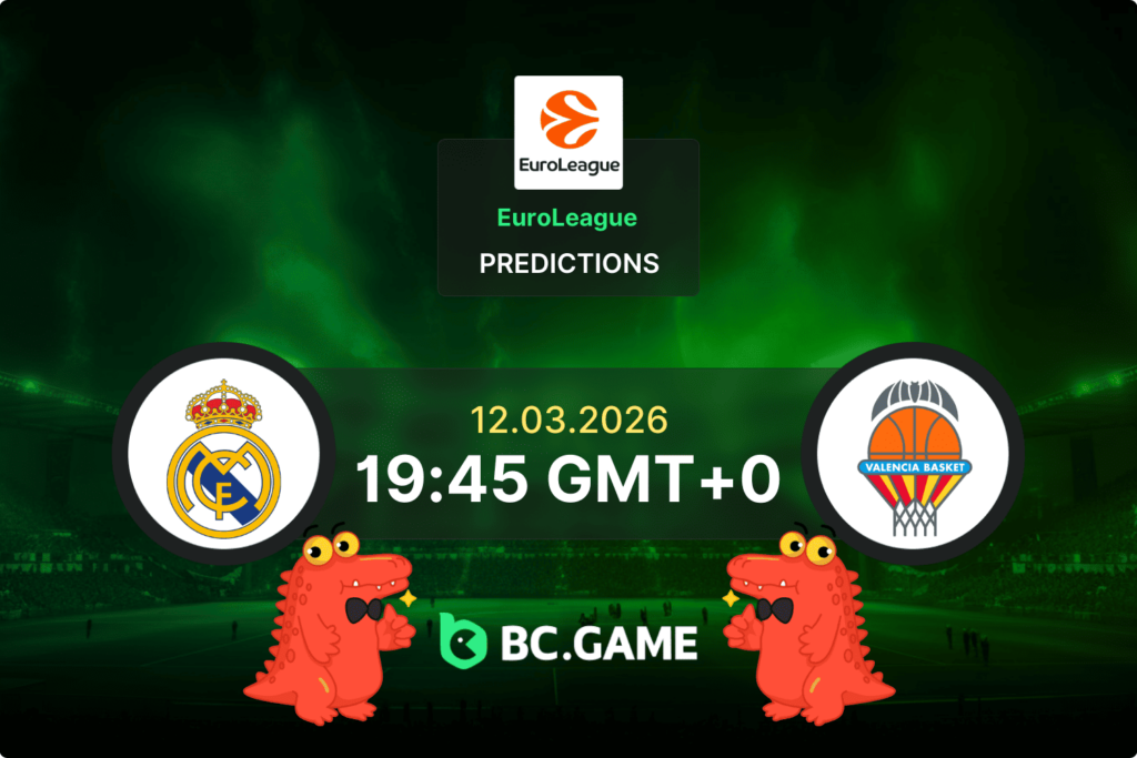 Match prediction for the Real Madrid vs Valencia Basket game at EuroLeague March 12, 2026
