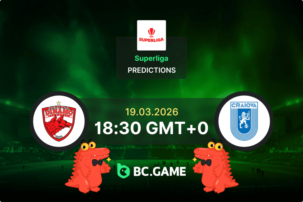 Match prediction for the Dinamo Bucuresti vs Universitatea Craiova game in Romanian Superliga on March 19, 2026