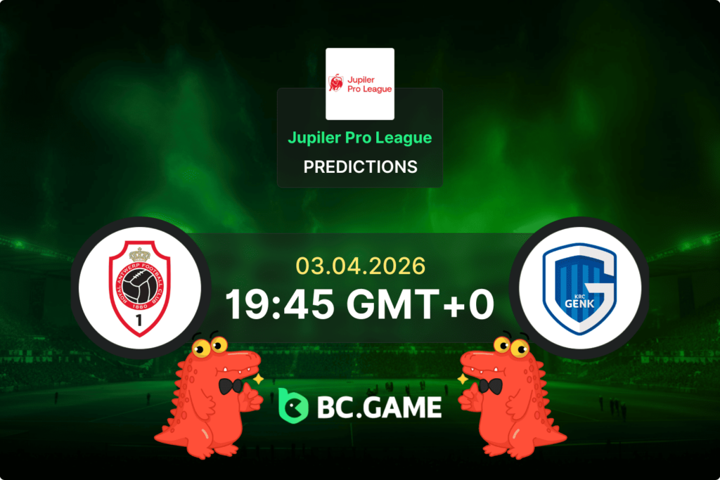 Royal Antwerp vs Genk prediction for the Jupiler Pro League Conference League Play-off match on 03/04/2026