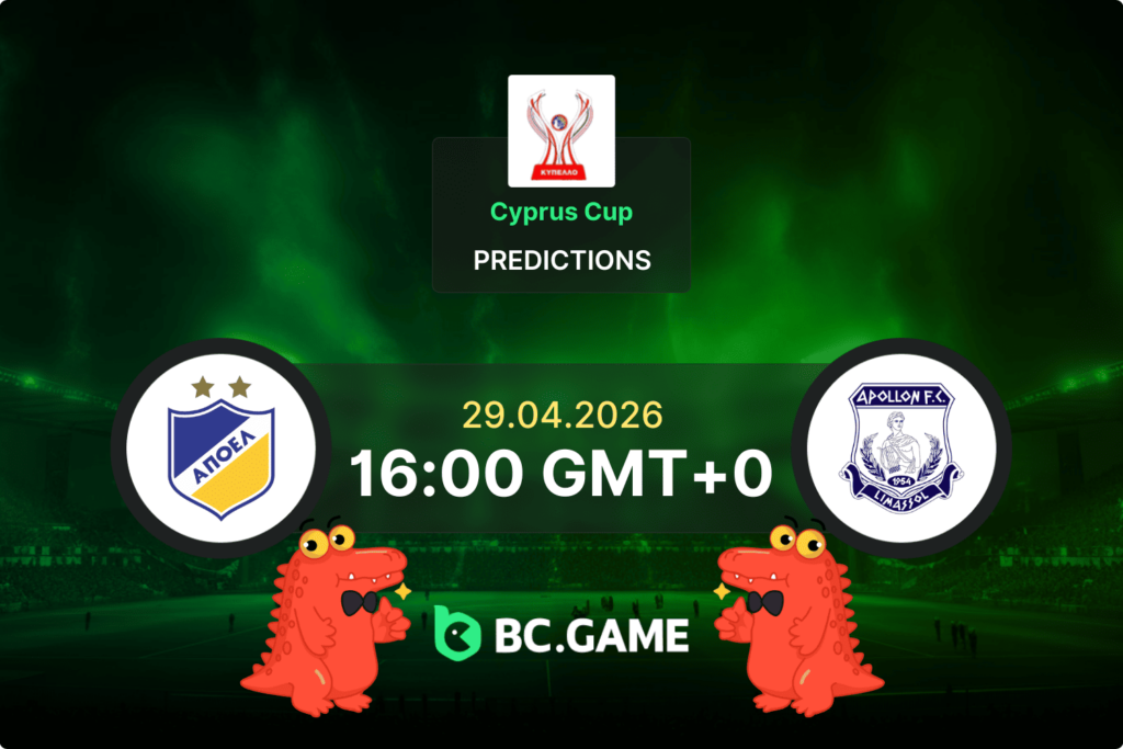 APOEL vs Apollon match prediction for Cyprus Cup semi-final second leg on 29 April 2026