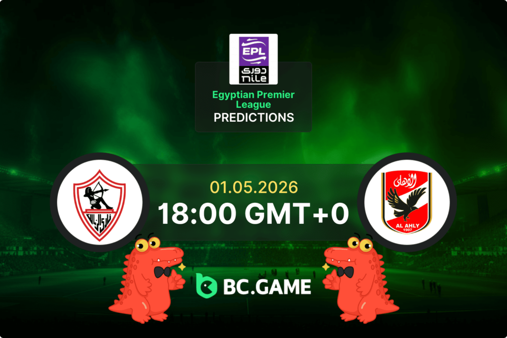 Match prediction for the Zamalek vs Al Ahly Cairo Derby in the Egyptian Premier League 01/05/2026