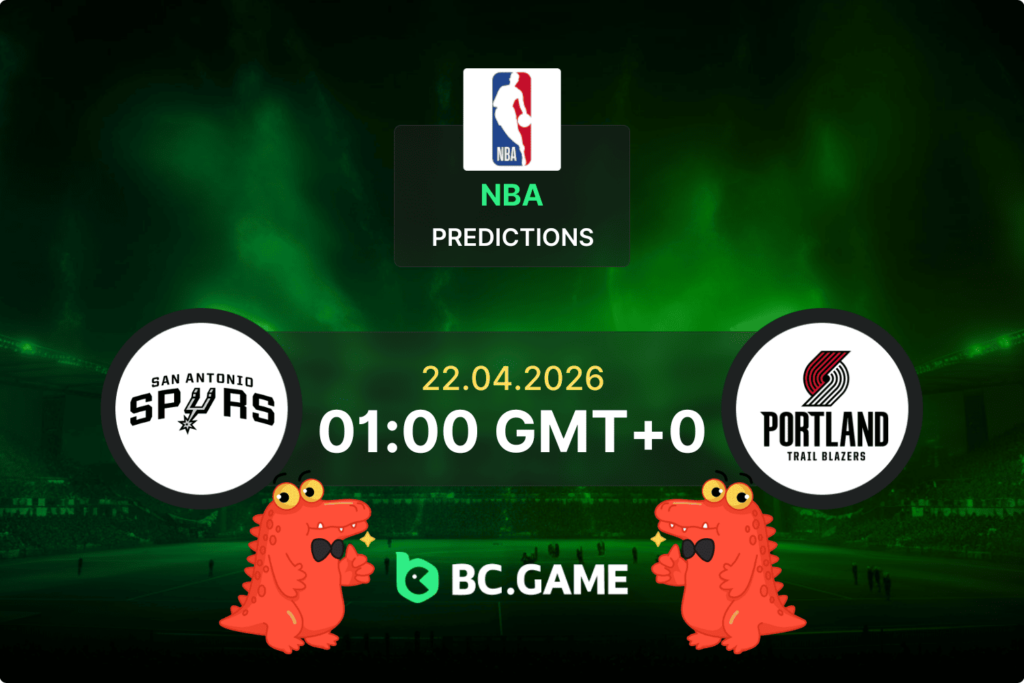 Match prediction for the San Antonio Spurs vs Portland Trail Blazers game in NBA Regular Season 2026