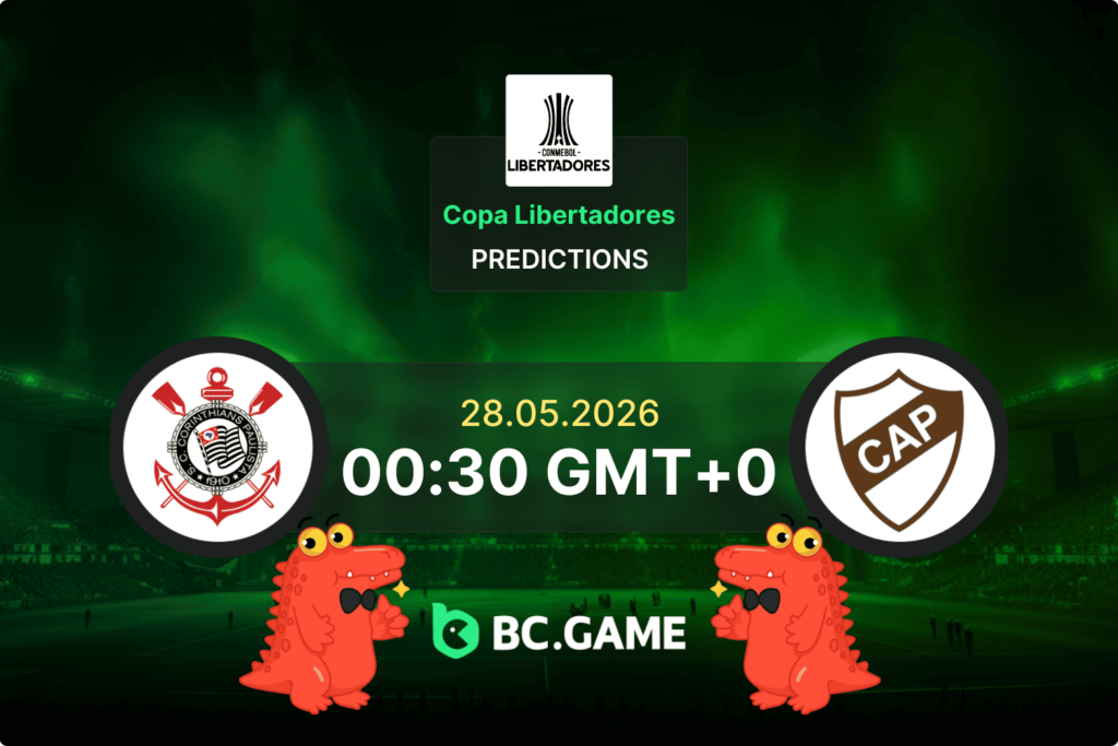 Match prediction for the Corinthians vs Platense game at Copa Libertadores 2026